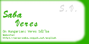 saba veres business card